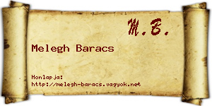 Melegh Baracs névjegykártya